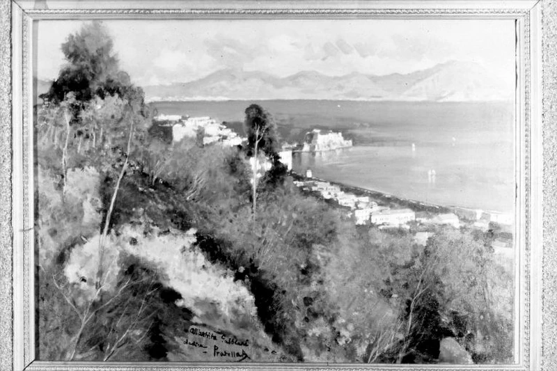  78-Veduta di Castel dell'Ovo dalla collina del Vomero -Museo Civico-Castello 